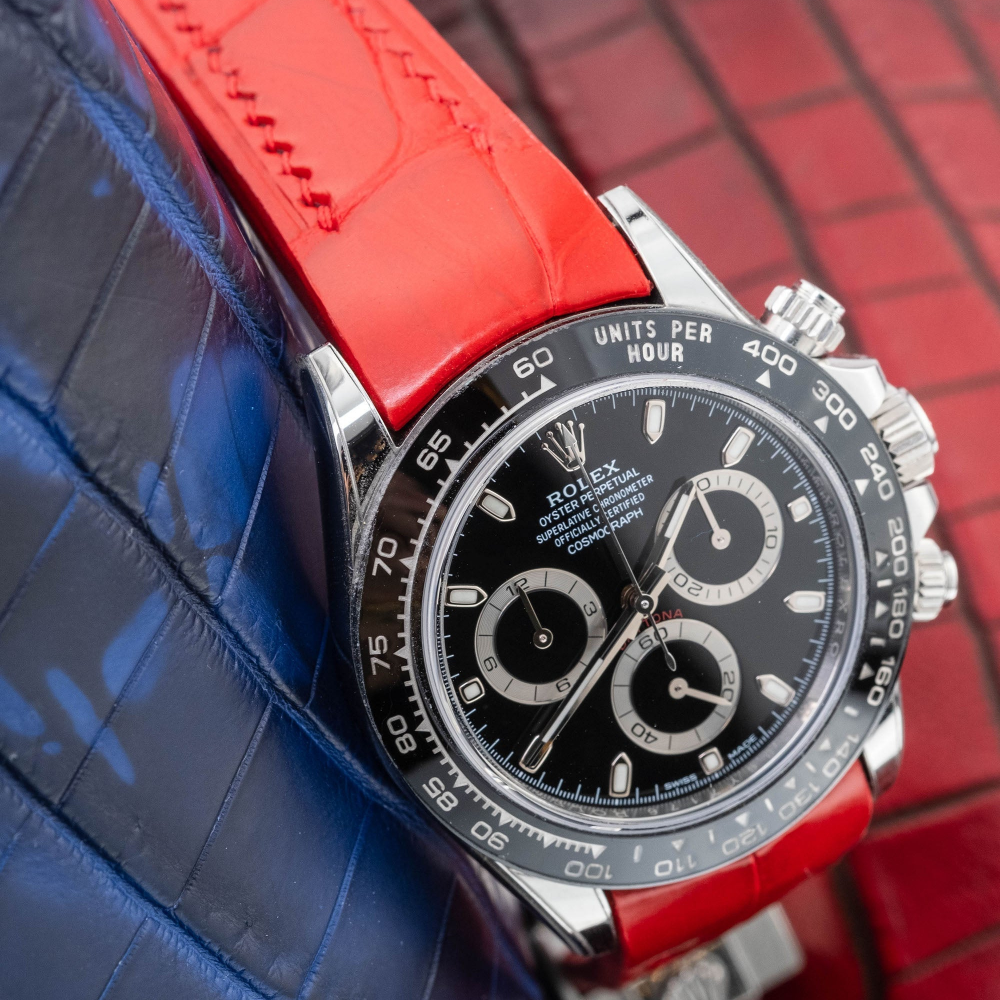 Rolex Daytona Alligator Leather Strap – Deployant Clasp Compatible