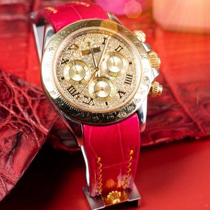 Rolex Daytona Alligator Leather Strap – Deployant Clasp Compatible