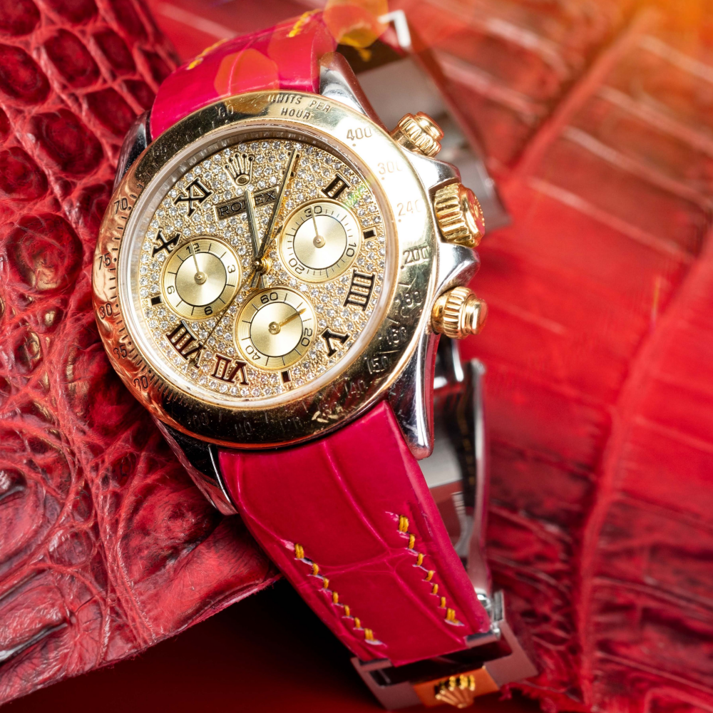 Rolex Daytona Alligator Leather Strap – Deployant Clasp Compatible
