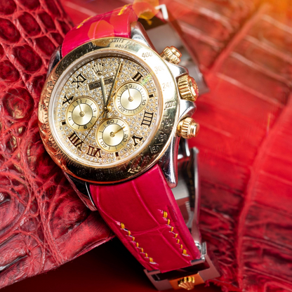Rolex Daytona Alligator Leather Strap – Deployant Clasp Compatible