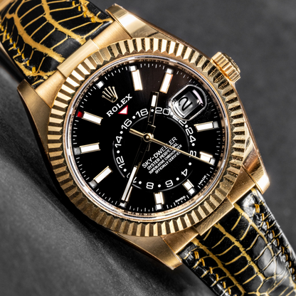 Alligator Leather Strap for Rolex Sky-Dweller