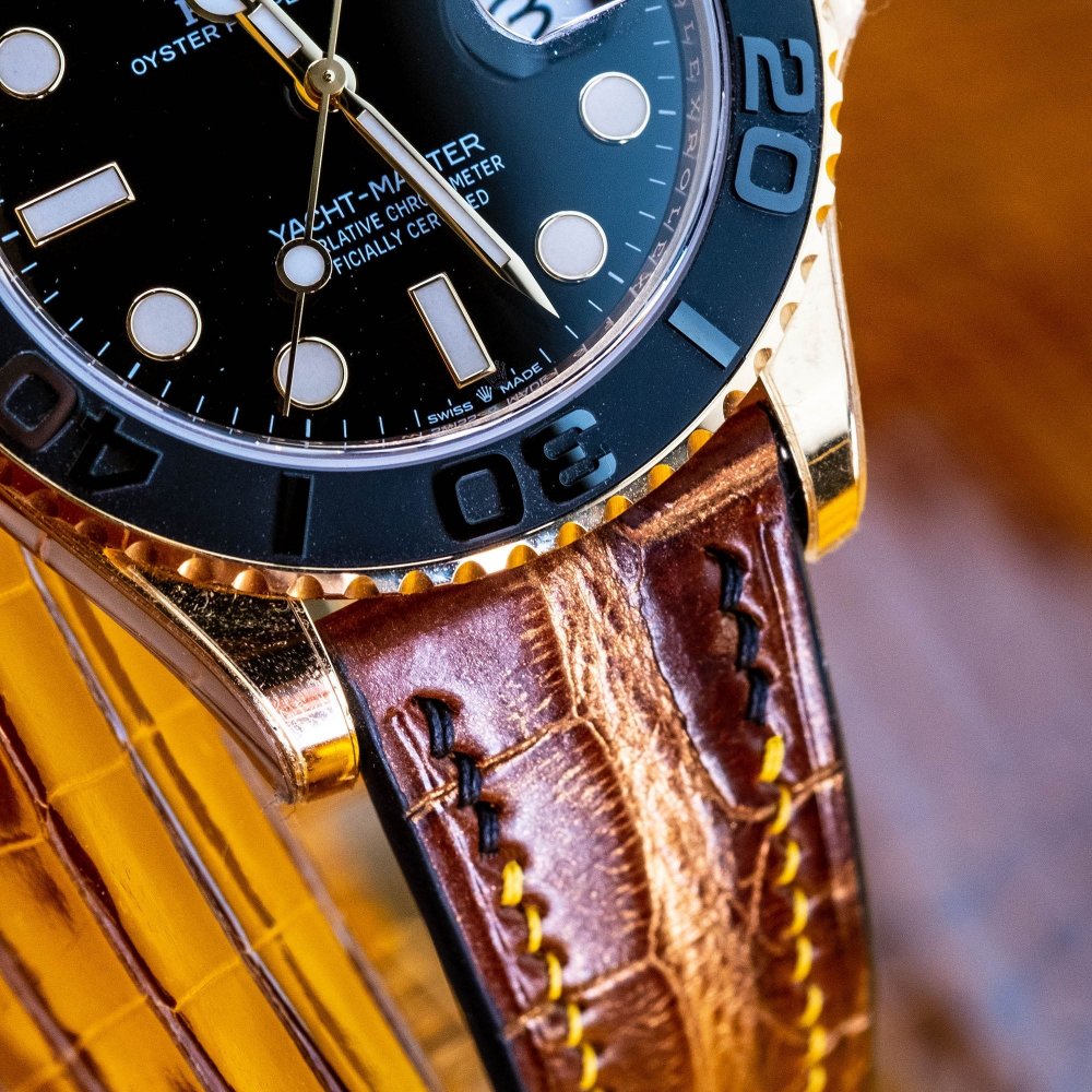 Alligator Leather Strap for Rolex Yacht-Master