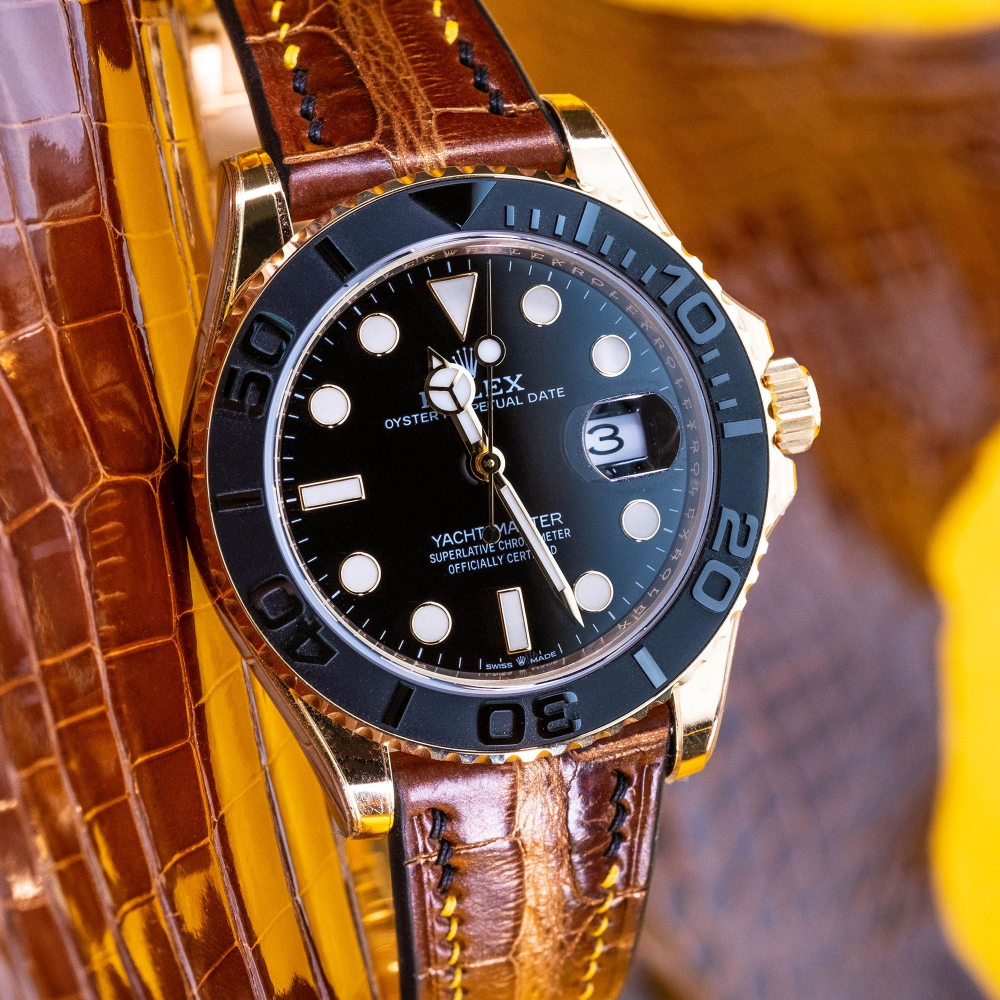 Alligator Leather Strap for Rolex Yacht-Master