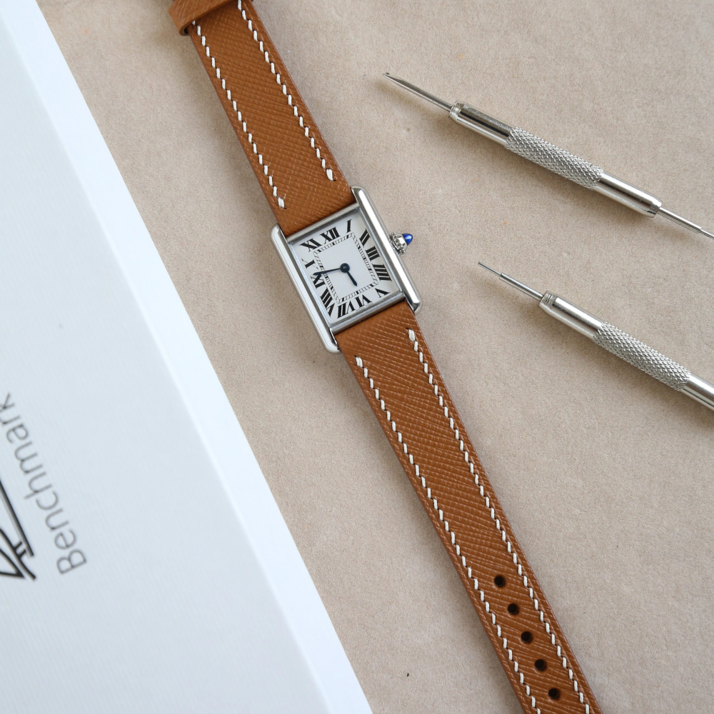 Saffiano Leather Strap for Cartier Tank