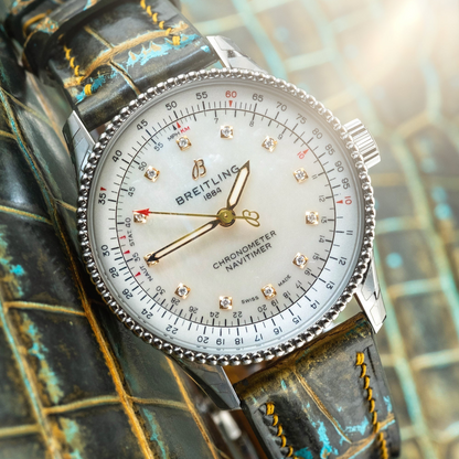 Alligator Leather Strap for Breitling