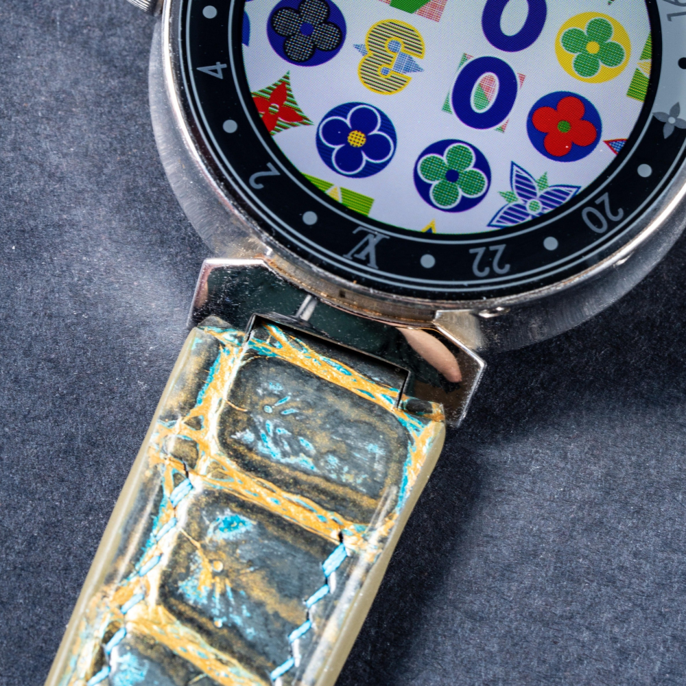 Alligator Leather Strap for Louis Vuitton Watch