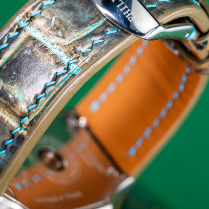 Alligator Leather Strap for Philip Stein