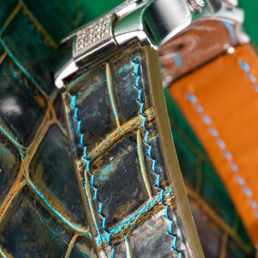 Alligator Leather Strap for Philip Stein