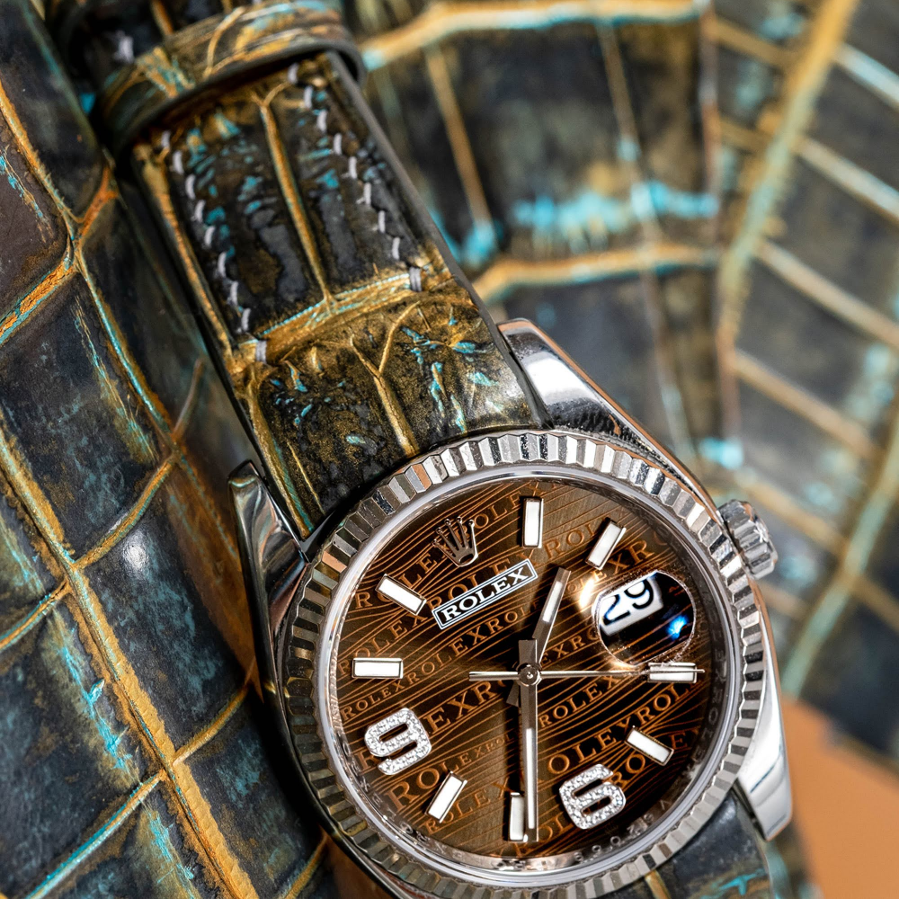 Alligator Leather Strap for Rolex Datejust