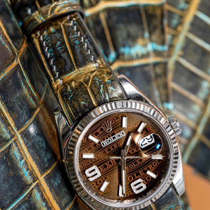 Alligator Leather Strap for Rolex Datejust