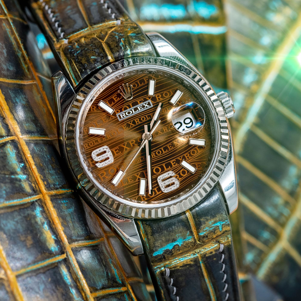 Alligator Leather Strap for Rolex Datejust