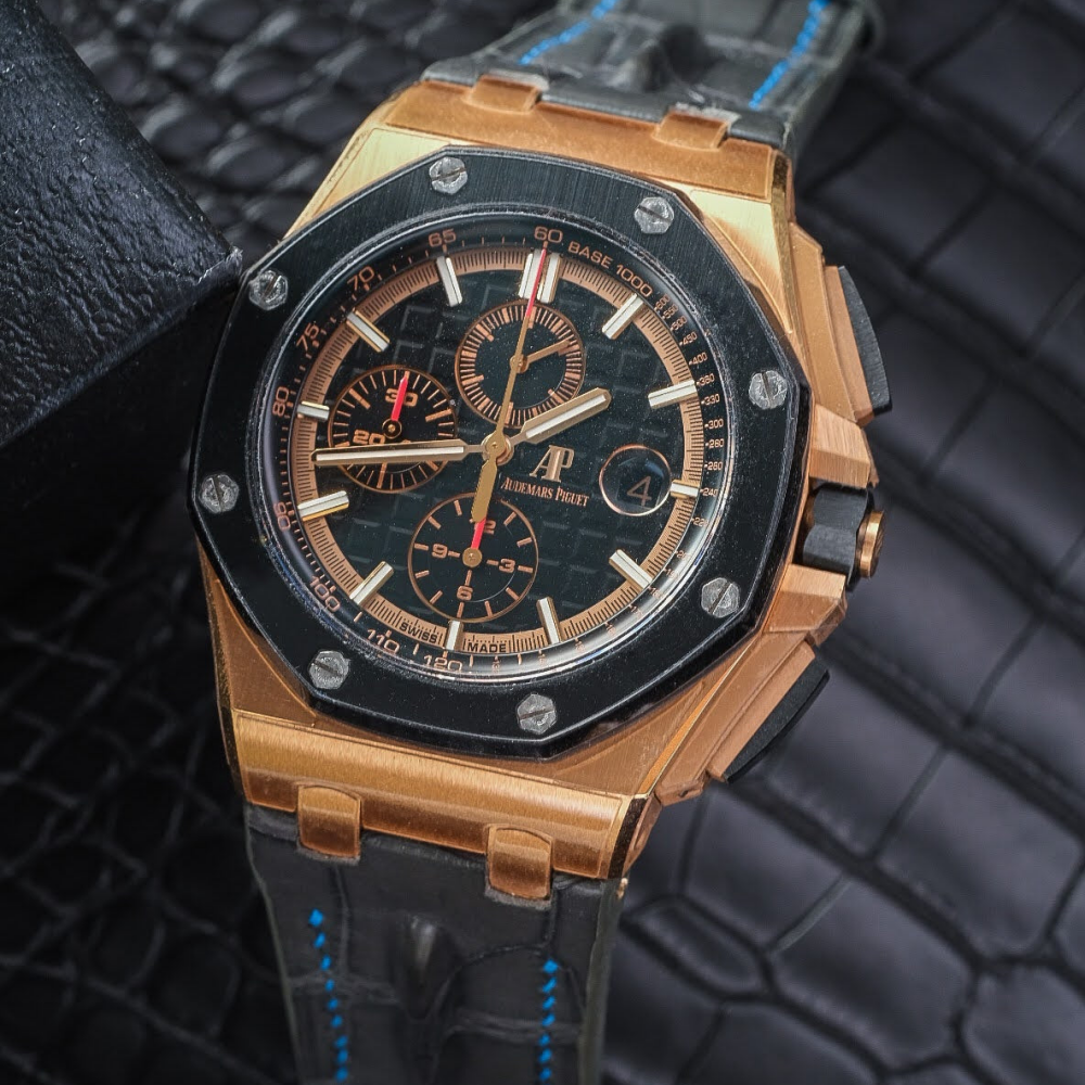 Alligator Leather Strap for AP Royal Oak Offshore 44mm