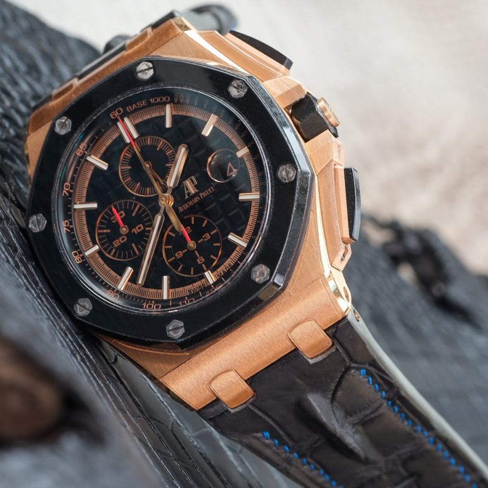 Alligator Leather Strap for AP Royal Oak Offshore 44mm