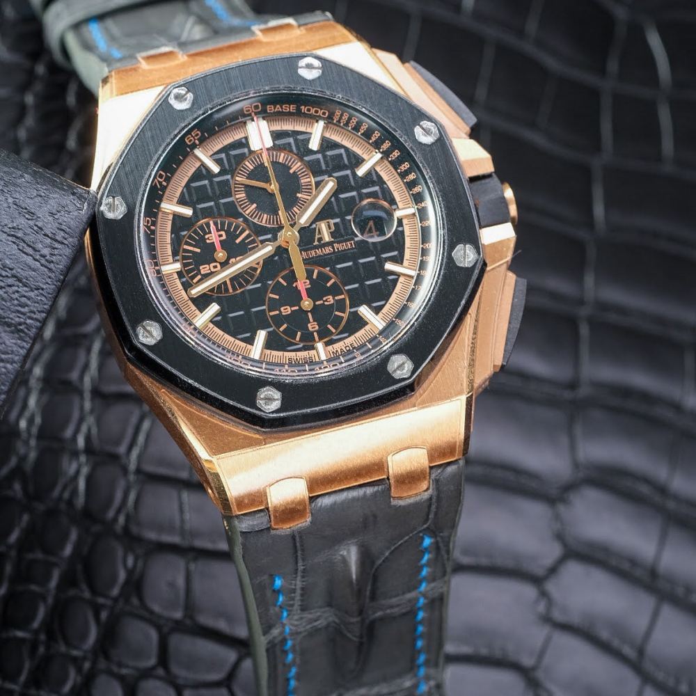 Alligator Leather Strap for AP Royal Oak Offshore 44mm