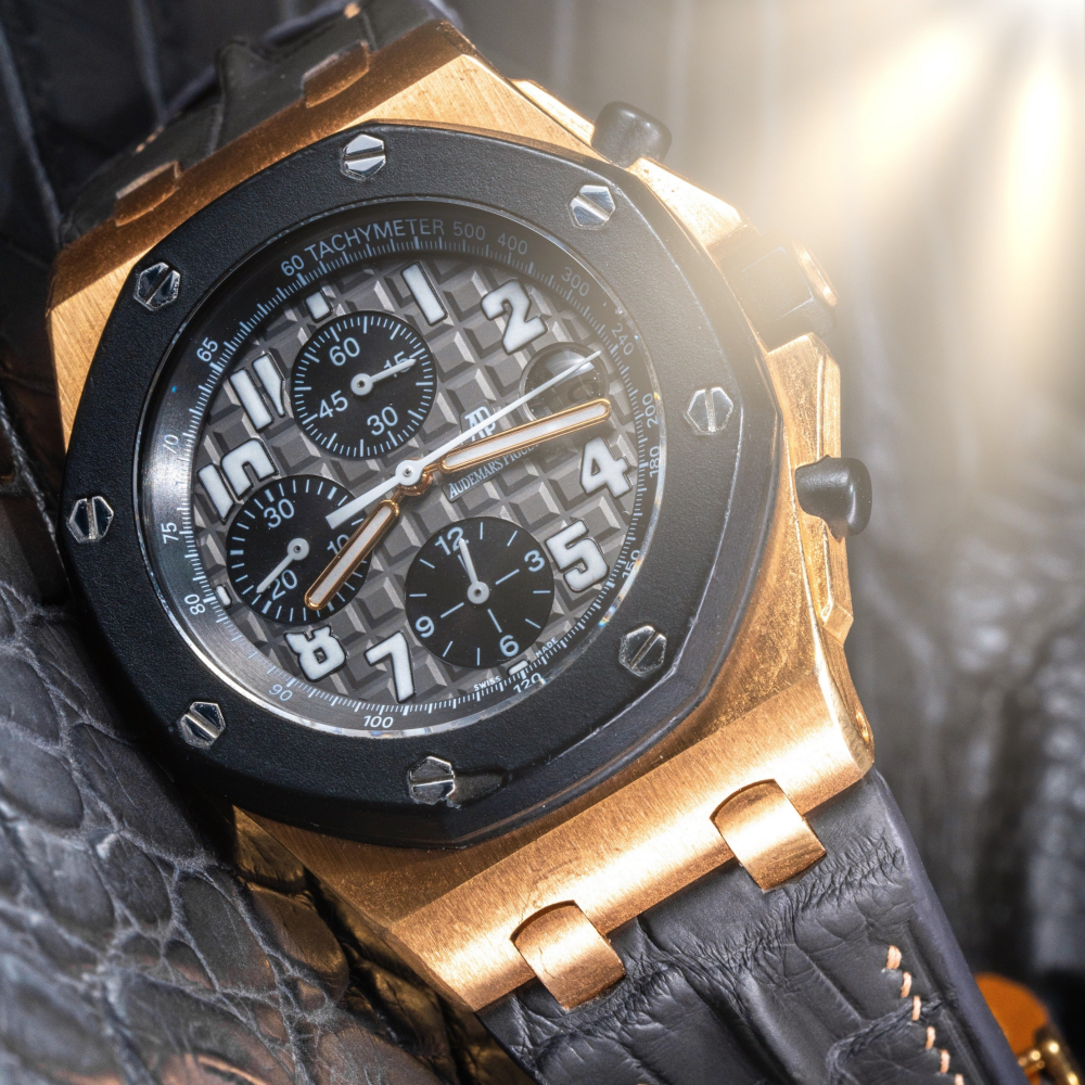 Alligator Leather Strap for AP Royal Oak Offshore 42mm