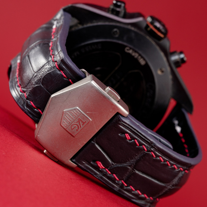 Alligator Leather Strap for Tag Heuer Carrera