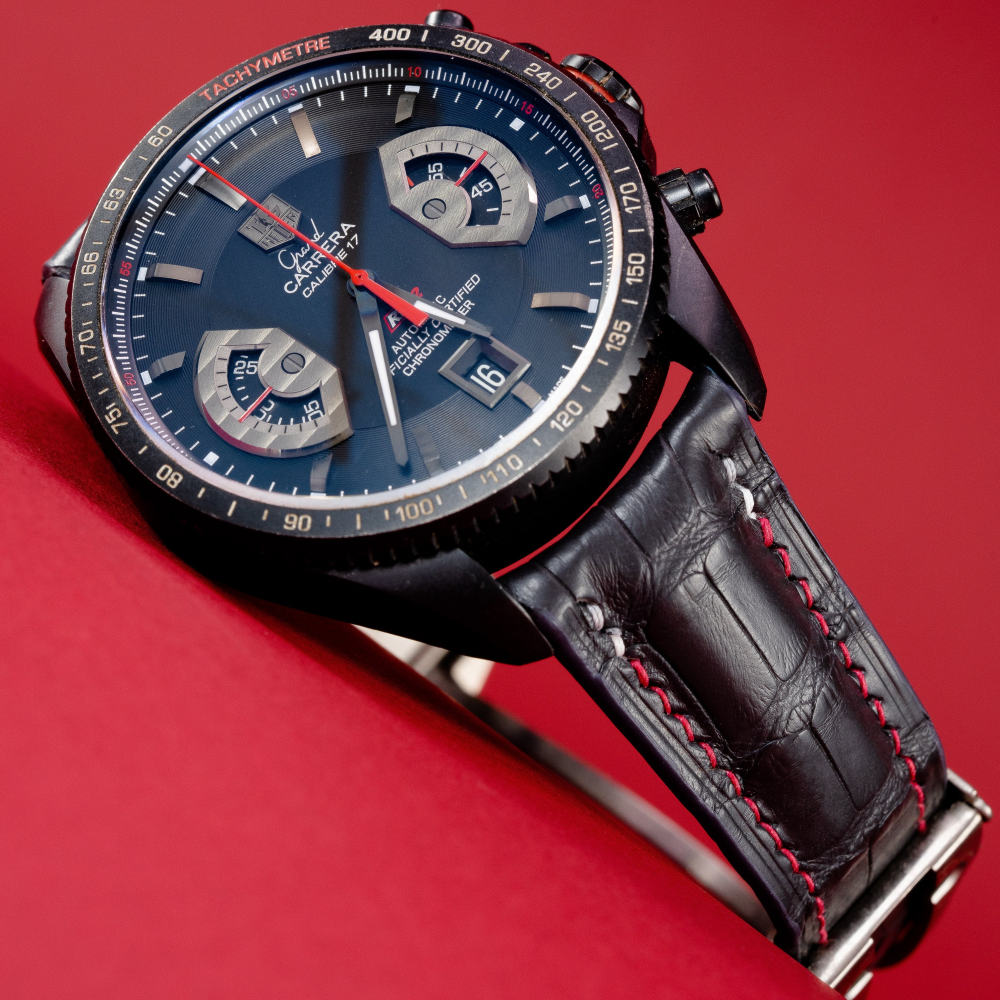 Alligator Leather Strap for Tag Heuer Carrera