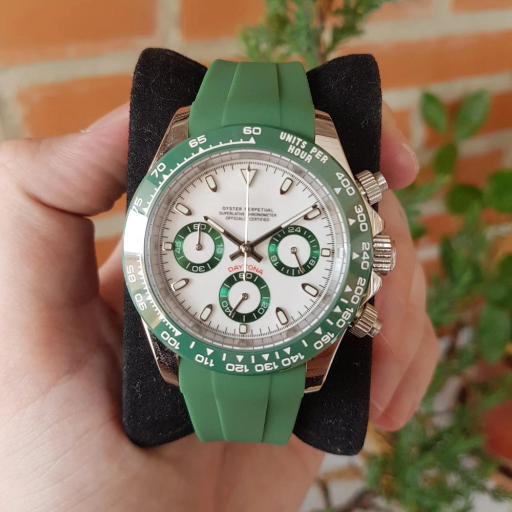 FKM Rubber Strap for Rolex Daytona Tang Buckle