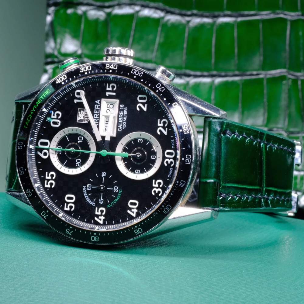 Alligator Leather Strap for Tag Heuer Carrera