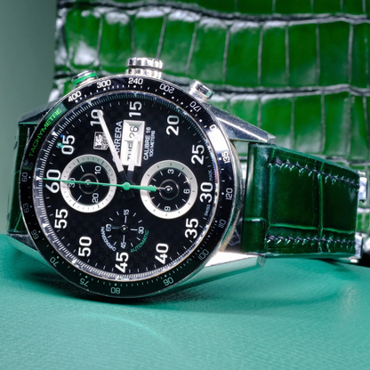 Alligator Leather Strap for Tag Heuer Carrera