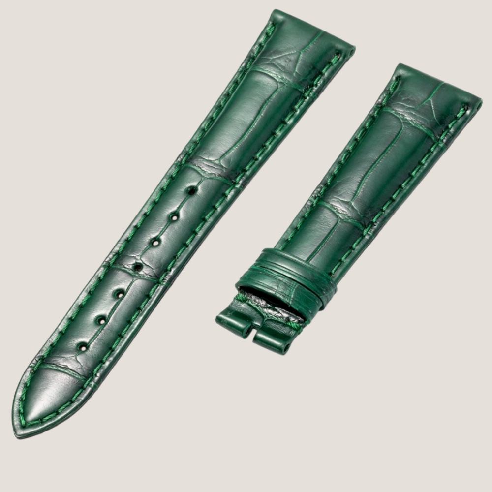 Alligator Leather Strap for Rolex Submariner Tang Buckle
