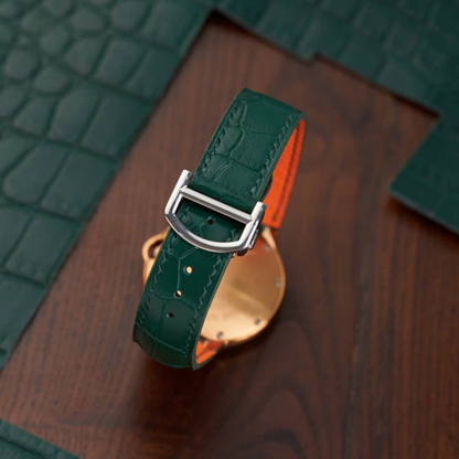 Cartier Ballon Bleu Alligator Watch Leather Strap – Push Button Clasp