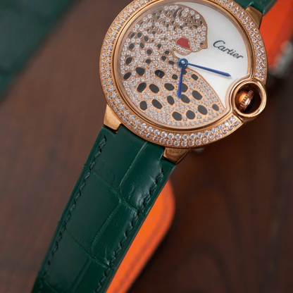 Cartier Ballon Bleu Alligator Watch Leather Strap – Push Button Clasp