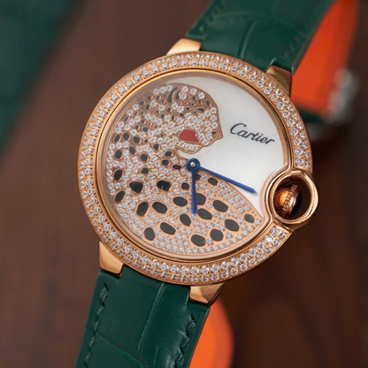 Cartier Ballon Bleu Alligator Watch Leather Strap – Push Button Clasp