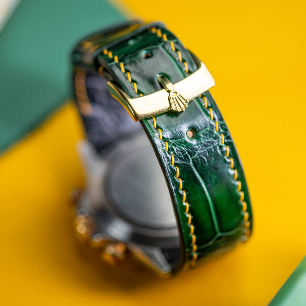 Rolex Daytona Alligator Leather Strap – Deployant Clasp Compatible