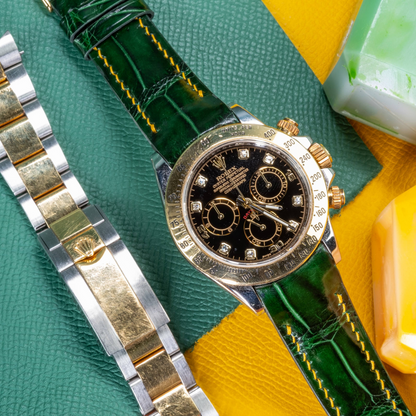 Rolex Daytona Alligator Leather Strap – Deployant Clasp Compatible