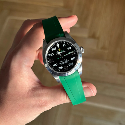 FKM Rubber Strap for Rolex Air-King Deployant Clasp