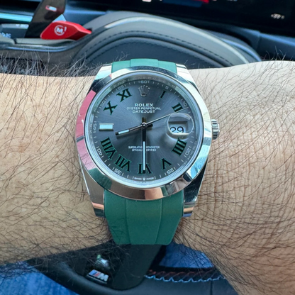 FKM Rubber Strap for Rolex Datejust Deployant Clasp