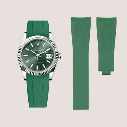 FKM Rubber Strap for Rolex Datejust Deployant Clasp