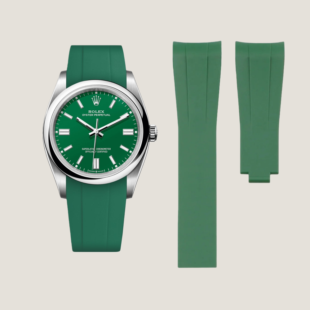FKM Rubber Strap for Rolex Oyster Perpetual 36mm Deployant Clasp