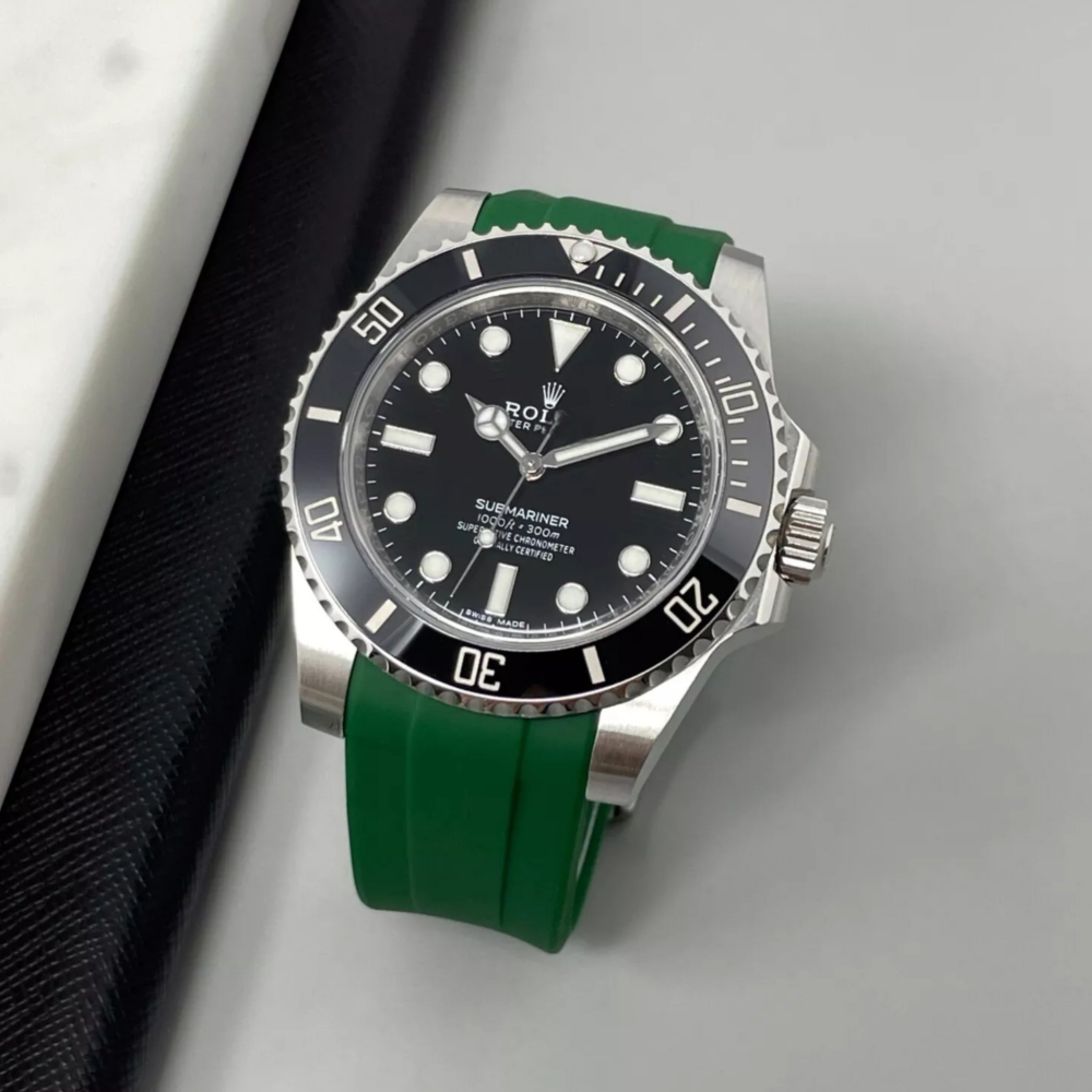FKM Rubber Strap for Rolex Submariner Deployant Clasp
