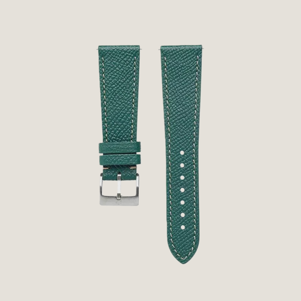 Custom Epsom Calfskin Leather Watch Strap – Handmade to Order