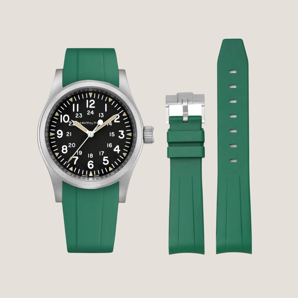 FKM Rubber Strap for Hamilton Khaki Field