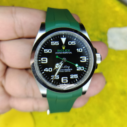 FKM Rubber Strap for Rolex Air-King Pin Buckle