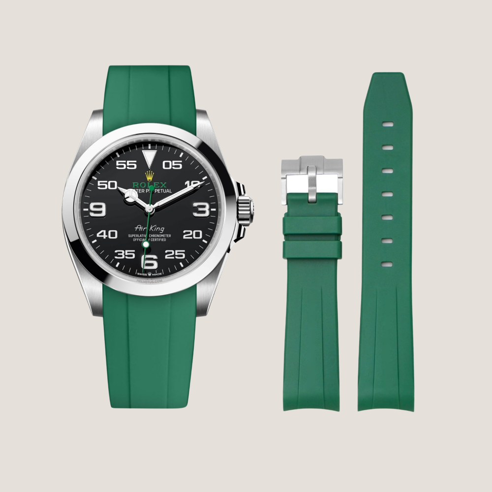 FKM Rubber Strap for Rolex Air-King Pin Buckle