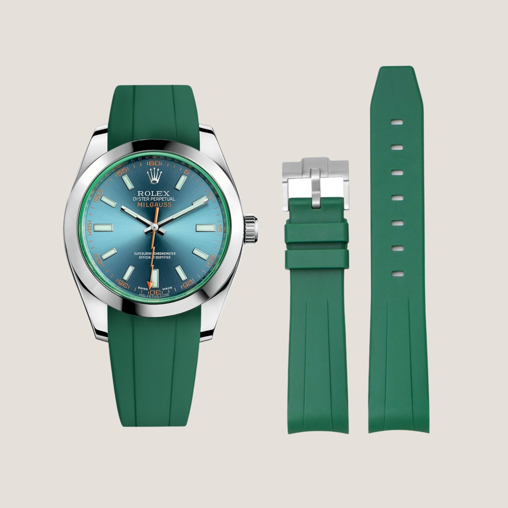 FKM Rubber Strap for Rolex Milgauss Pin Buckle