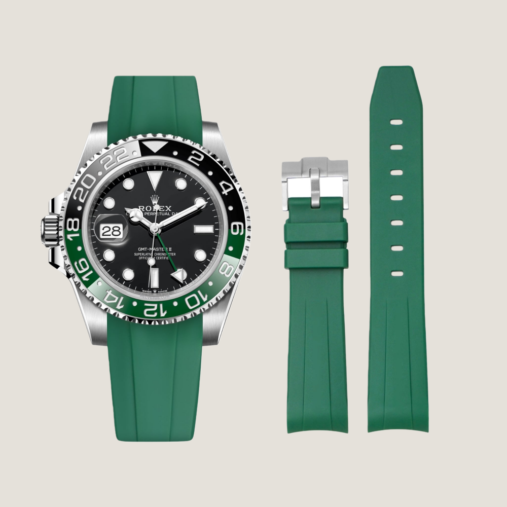 FKM Rubber Strap for Rolex GMT-Master II Tang Buckle