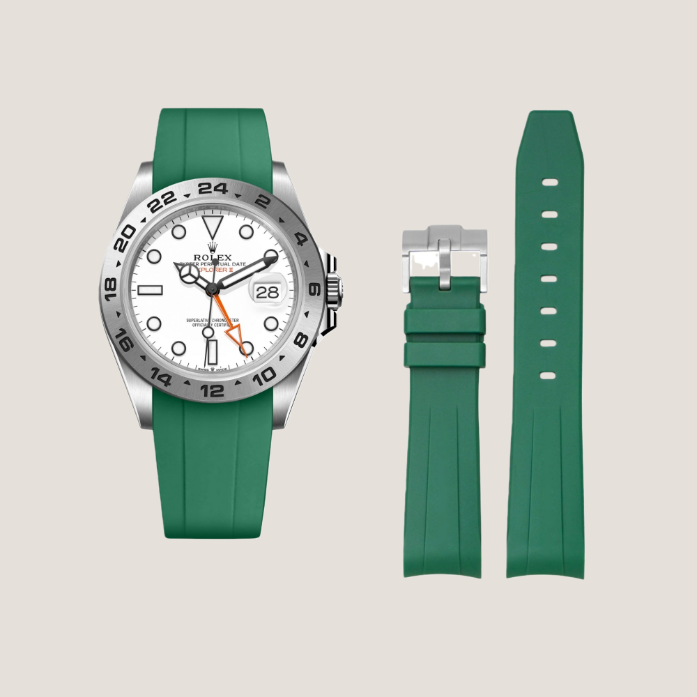 FKM Rubber Strap for Rolex Explorer II Tang Buckle