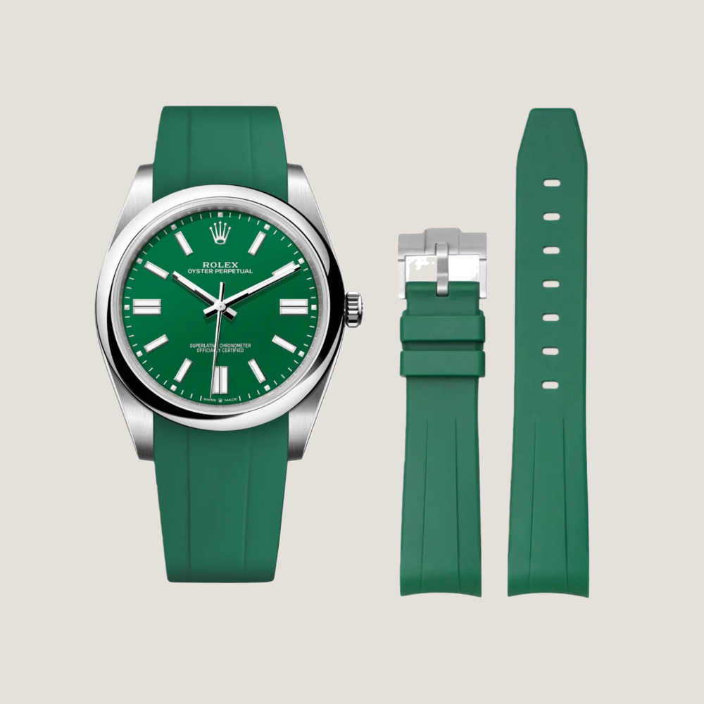 FKM Rubber Strap for Rolex Oyster Perpetual 41mm Tang Buckle