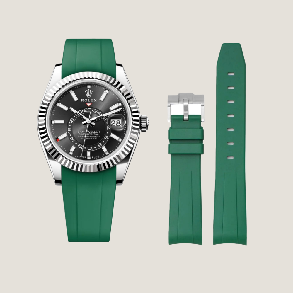 FKM Rubber Strap for Rolex Sky-Dweller Tang Buckle