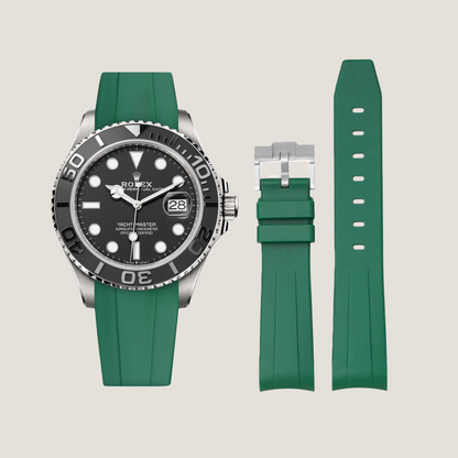 FKM Rubber Strap for Rolex Yacht-Master Tang Buckle