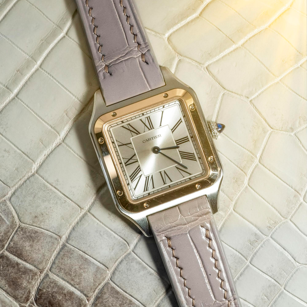 Alligator Leather Strap for Cartier Santos Dumont