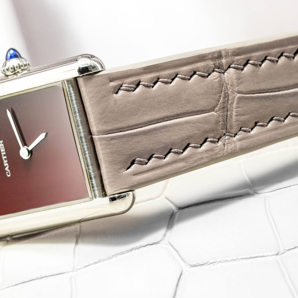 Alligator Leather Strap for Cartier Tank