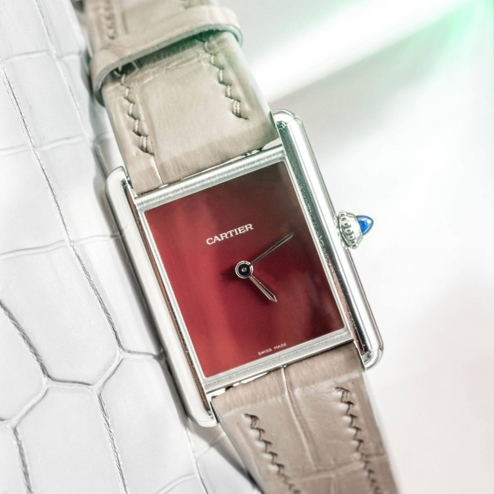 Alligator Leather Strap for Cartier Tank