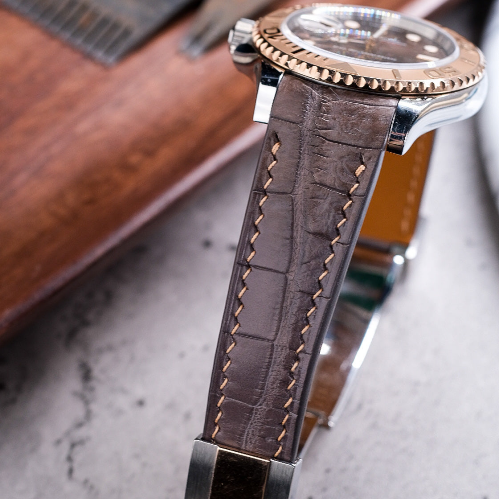 Alligator Leather Strap for Rolex Yacht-Master