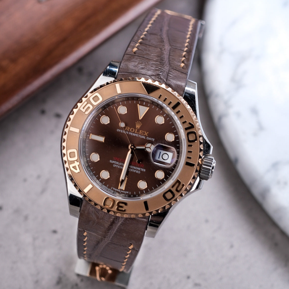 Alligator Leather Strap for Rolex Yacht-Master